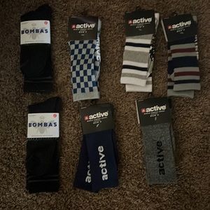 5 Pairs of Men’s Active Socks and 2 pairs of Men’s Bombas socks